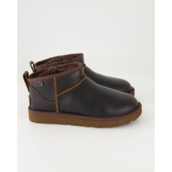 UGG Classic Ultra Mini LTHR Regen Winterschuhe in Braun