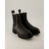 Copenhagen Studios CPH570 Lammfell Chelsea Boots in Schwarz