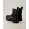 Copenhagen Studios CPH570 Lammfell Chelsea Boots in Schwarz